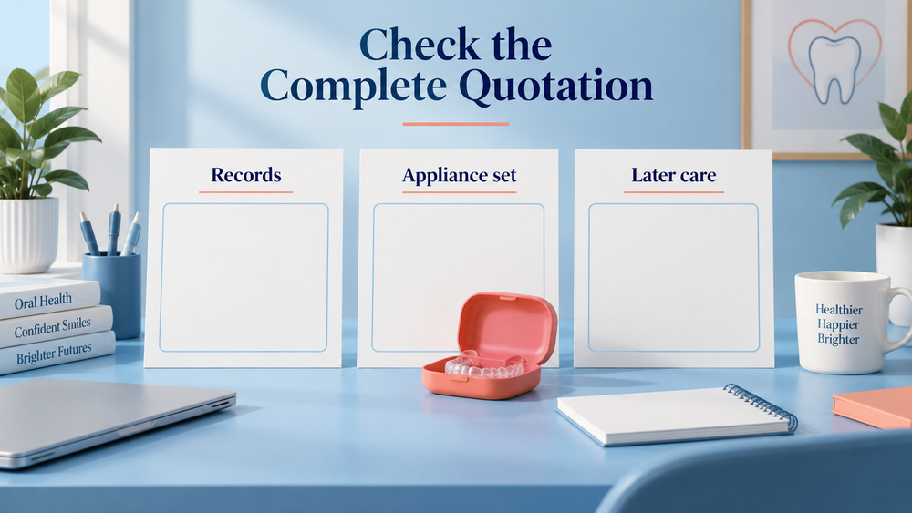 Records, appliance supply and later care need clear prices. Educational illustration.