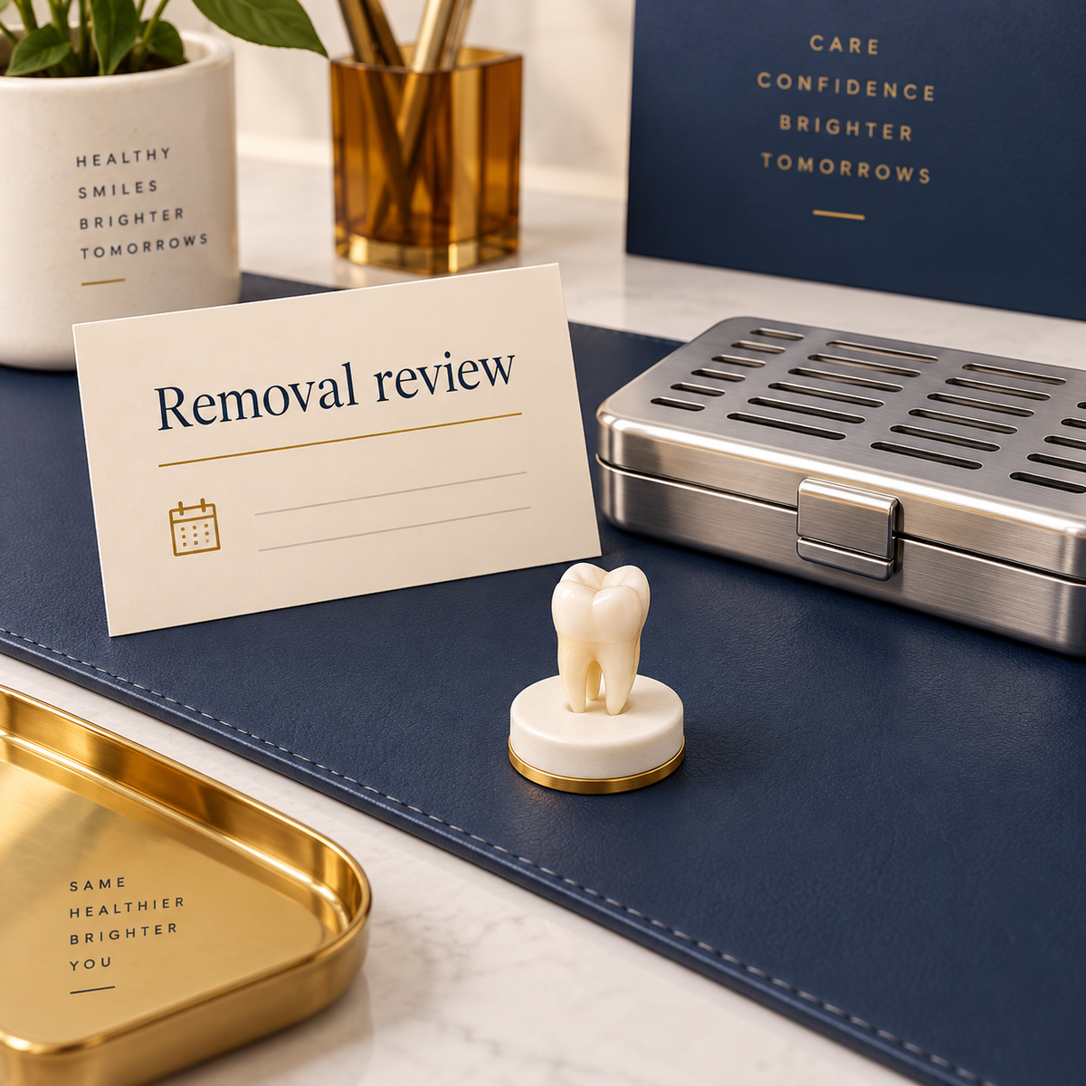 Removal is a separate step to confirm. Educational illustration.