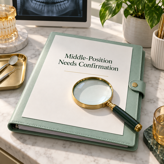 Middle-Position Needs Confirmation. Educational illustration.