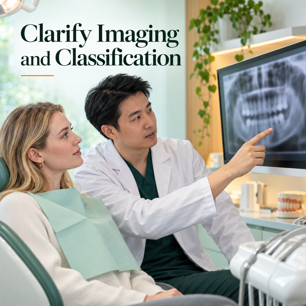 Clarify Imaging and Classification. Educational illustration.