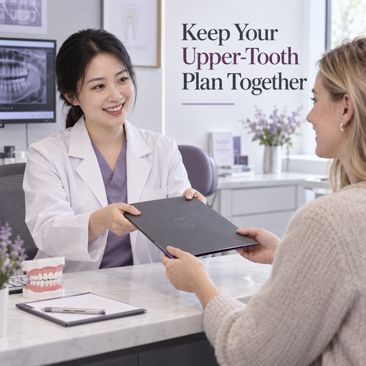 Keep Your Upper-Tooth Plan Together. Educational illustration.