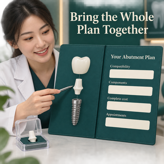 The written plan brings compatibility, components, costs and visits together. Educational illustration.